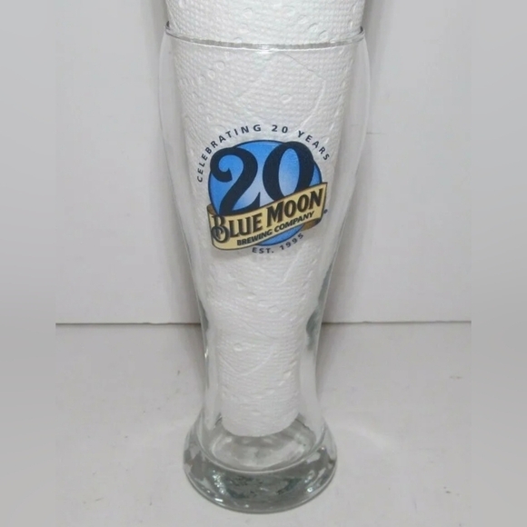 NWT | Blue Moon | 20 Years Anniversary Brewing Company Pint Beer Glass Souvenir - Picture 8 of 12